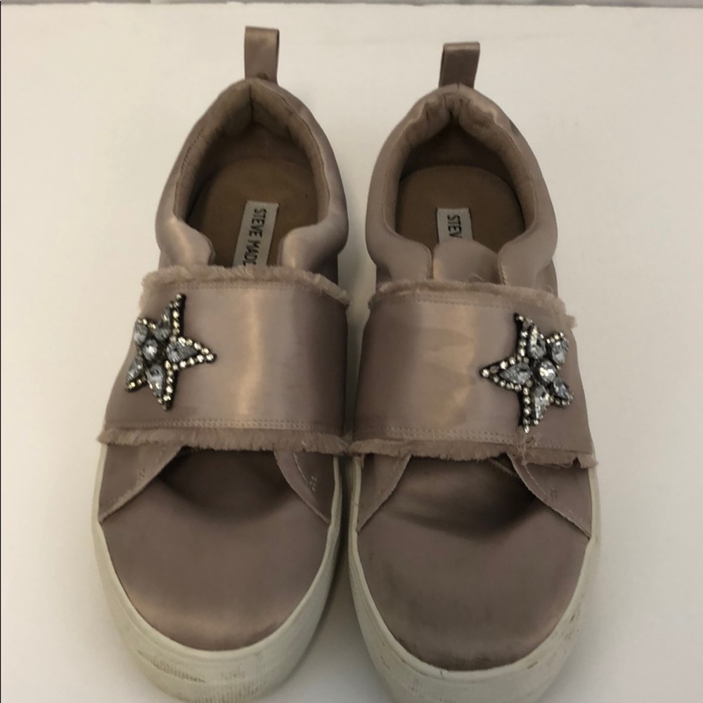 Steve Madden Graphic Platform Sneakers 10M Taupe